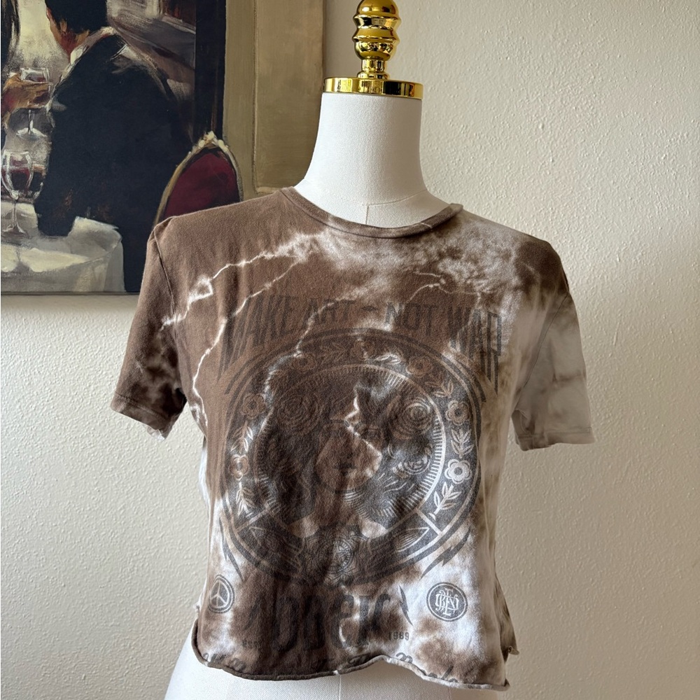 Obey Cropped Tie-Dye Graphic Women's Tee